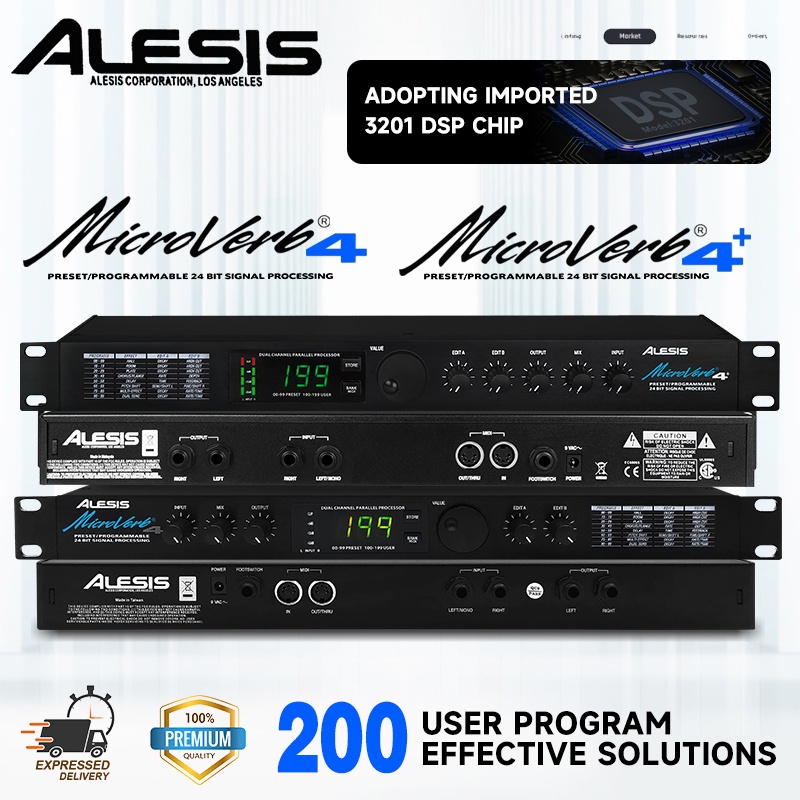 เครื่องปรับเอฟเฟคเสียงร้อง-alesis-microverb4เอฟเฟกต์ดิจิตอลเวที-ktv-ระดับมืออาชีพมีเอฟเฟกต์เสียงให้เลือกมากกว่า-100-แบบเ