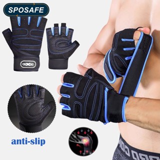 Sposafe ถุงมือออกกําลังกาย ยกน้ําหนัก สําหรับผู้ชาย ผู้หญิง 1 คู่