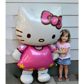 ลูกโป่งฟอยล์อลูมิเนียม ลาย Hello Kitty ขนาด 116 ซม. สําหรับตกแต่งงานปาร์ตี้วันเกิด งานแต่งงาน 1 ชิ้น