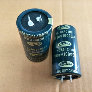 1ชิ้น Capacitor 10000uf100VDC SAMWHA 85C size 35x65mm.ของใหม่ของแท้คุณภาพดีเยี่ยม100% พร้อมส่ง