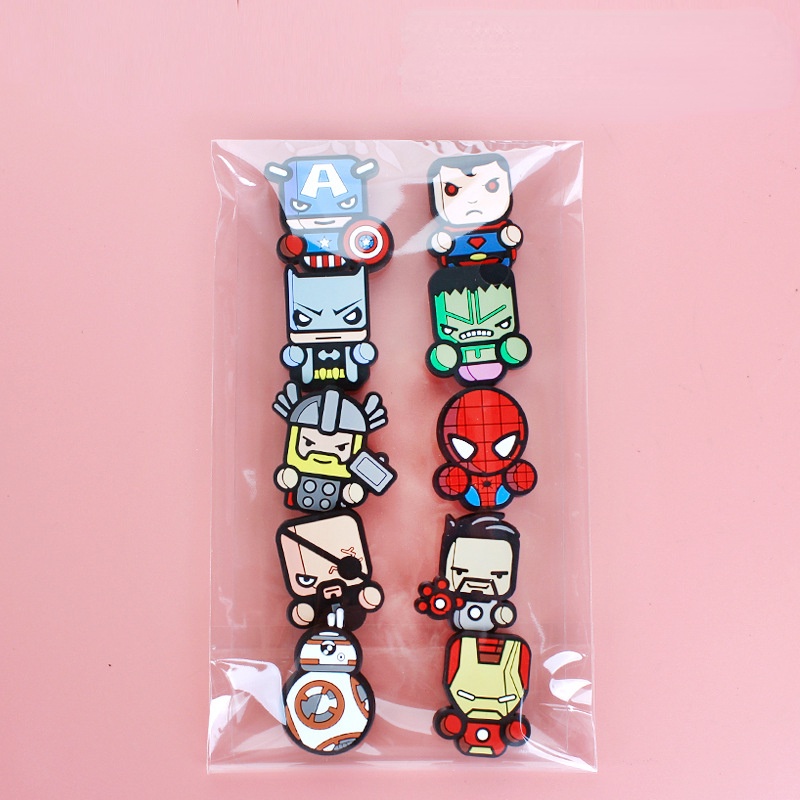 Iron Man Jibitz Avengers Hello Kitty Kuromi Croc Jibits Charm Set Cute Stitch Marvel Shoe Charms