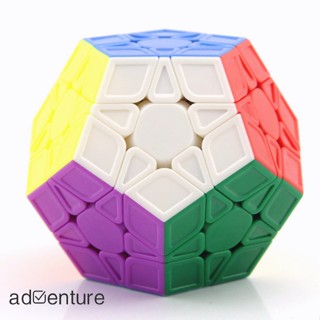 Adven ลูกบาศก์มายากล Dodecahedron Speed Cube สีสันสดใส ของเล่นเสริมการเรียนรู้ สําหรับเด็ก