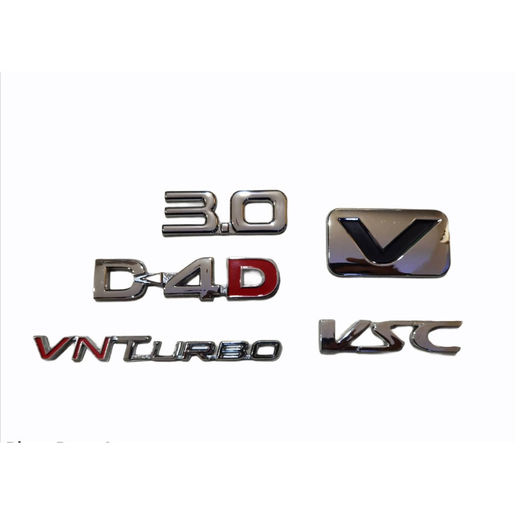 แนะนำ-แผ่นป้าย-โลโก้แปะท้าย-fortuner-3-0-vn-turbo-vsc-v-d4d-แปะท้ายยกชุด-toyota-fortuner-จำนวน-5-ตัว