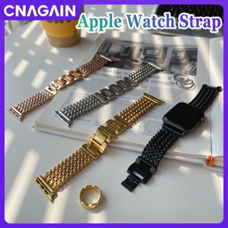 Cnagain สายนาฬิกาข้อมือสเตนเลส โลหะ แบบบาง สําหรับ Apple watch 49 มม. 45 มม. 41 มม. 44 มม. 40 มม. 42 มม. 38 มม. Smart watch Series Ultra 8 7 6 5 4 3 2 1 iWatch