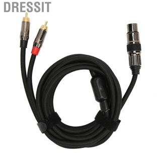 Dressit XLR To Dual RCA Cable  Gold Plated Plugs Plug and Play XLR To Dual 2 RCA Y Splitter Cable  for Microphone for Meeting Room for Effects for Public Address System