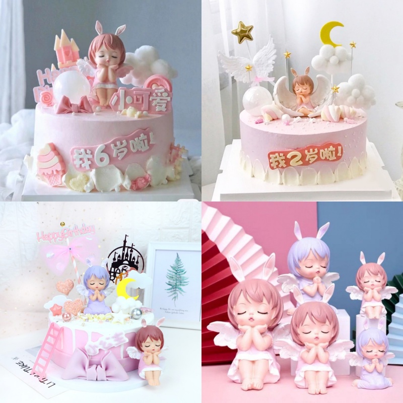 annie-little-angel-ตุ๊กตาเค้ก-topper-น่ารัก-เด็กผู้หญิง-วันเกิด-เค้ก-ตกแต่ง-ของเล่นเด็ก-รถ-อุปกรณ์-ของขวัญวันเกิด