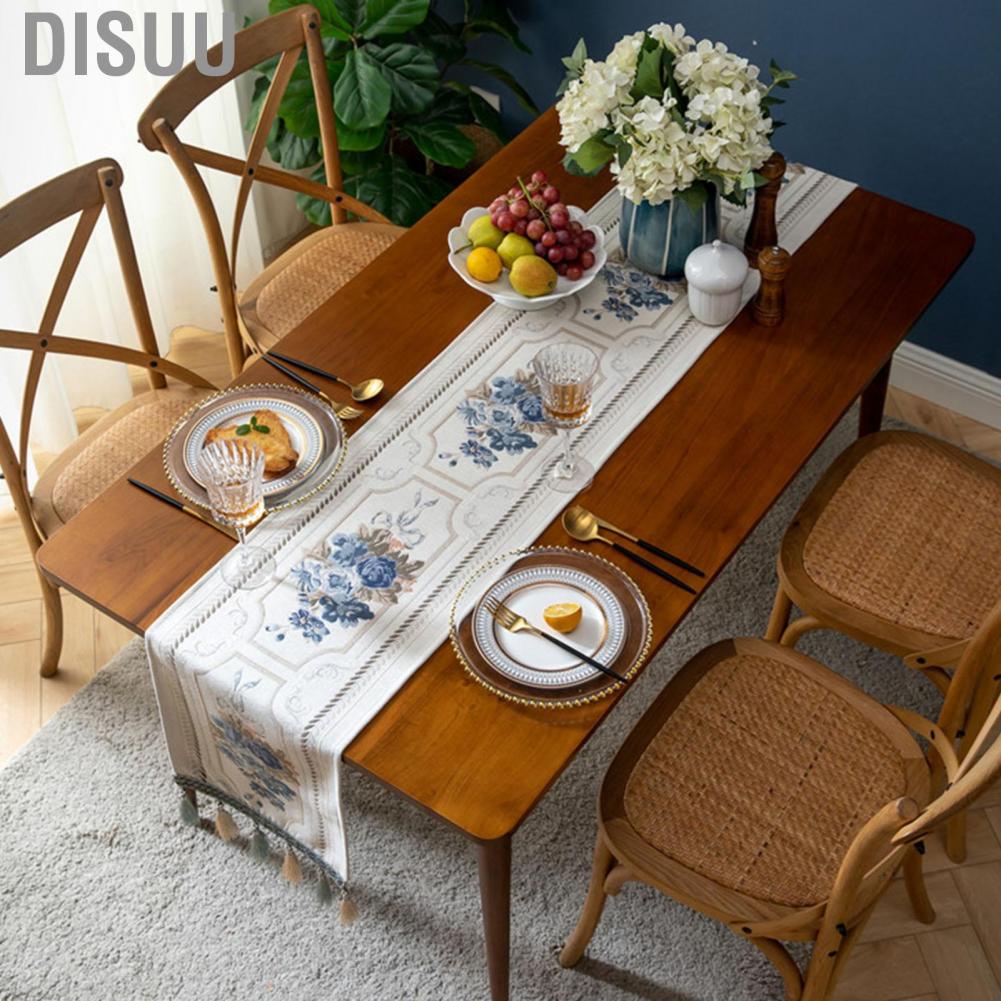 disuu-table-runner-soft-decorative-dustproof-tassel-floral-table-runner-for-restaurant