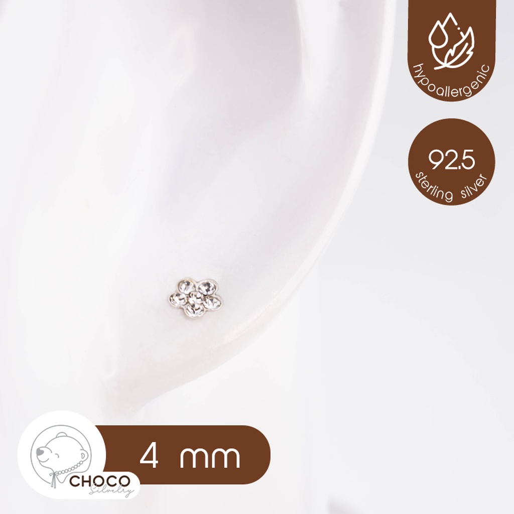 s925-ต่างหูดอกไม้เพชรเงินแท้-cz-diamond-flower-sterling-silver-earrings