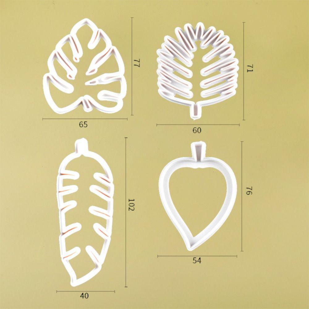 cherry3-แม่พิมพ์พลาสติก-รูปใบไม้เขตร้อน-สีขาว-สําหรับทําคุ้กกี้-บิสกิต-ฟองดองท์-diy-8-ชิ้น