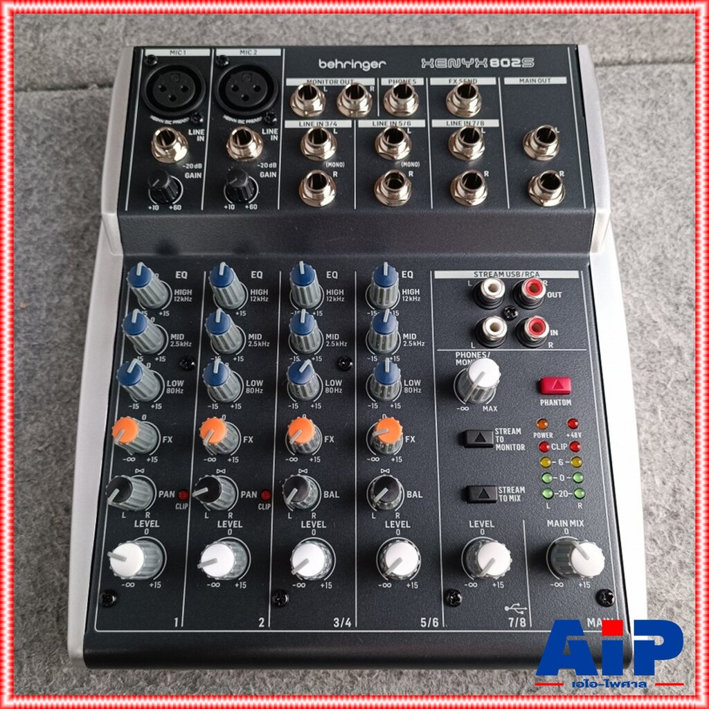 behringer-xenyx-802s-mixer-มิกเซอร์ขนาดเล็กสำหรับไลฟ์และสตรีมมิ่ง-มิกเซอร์อนาล็อก-8-อินพุตพร้อมอินเตอร์เฟส-usb-สตรีมม