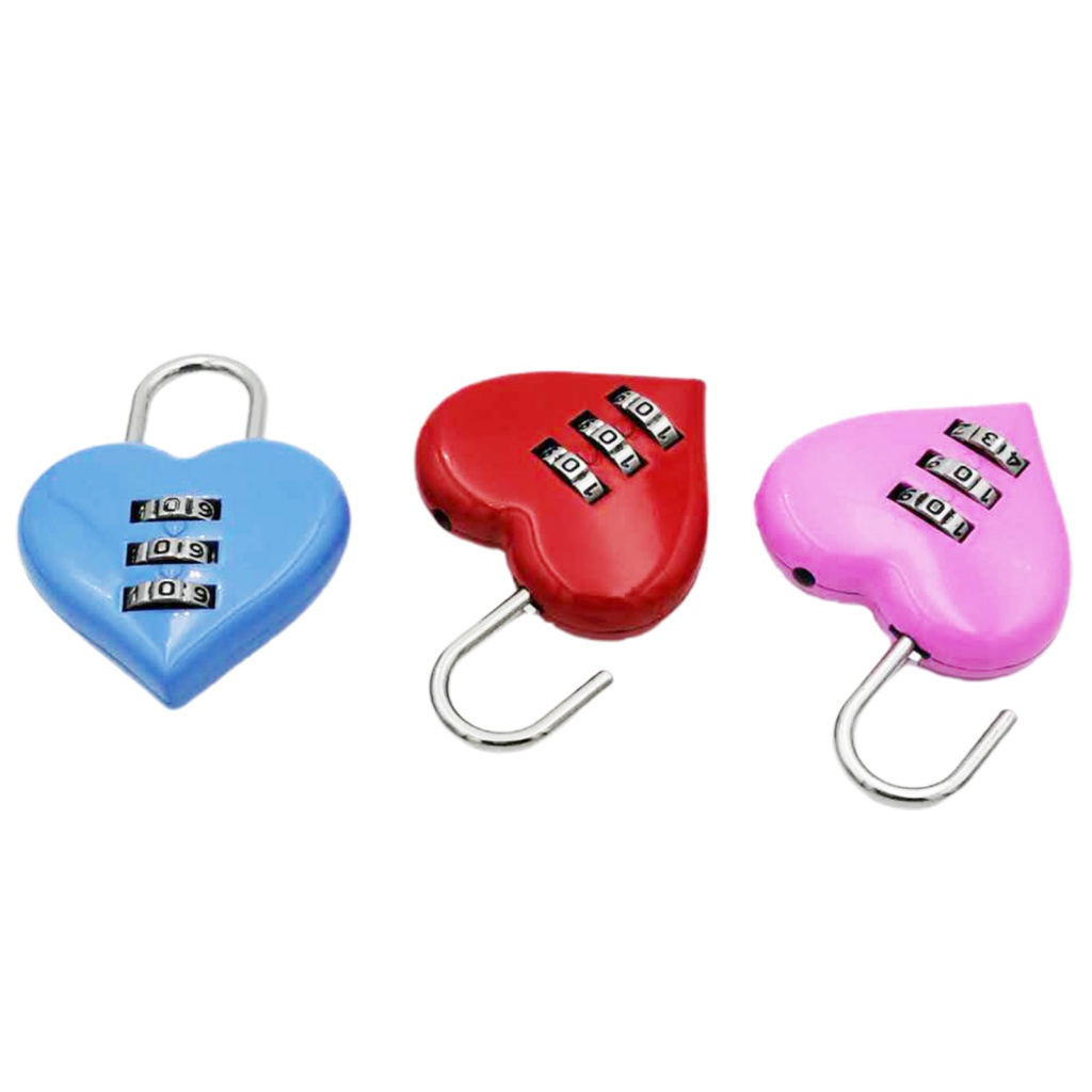 bologna-กุญแจล็อกกระเป๋าเดินทาง-รูปหัวใจ-วัสดุสังกะสีอัลลอย