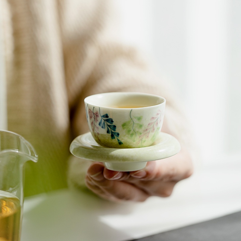 wisteria-ชุดถ้วยชาเซรามิค-ลายดอกไม้-สไตล์กังฟู-ใช้ในครัวเรือน-a025