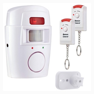 Sale! PIR Motions Sensor Alarm Wireless Home Garage Caravan With 2 Remote Controls