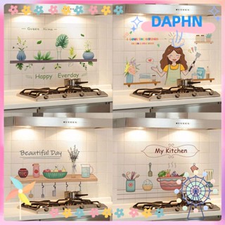 Daphne สติกเกอร์วอลเปเปอร์ใส ลายเปลวไฟน่ารัก ทนอุณหภูมิสูง กันน้ํามัน สําหรับติดตกแต่งผนังห้องครัว