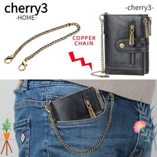 Cherry3 กระเป๋าสตางค์ หนัง PU ใบสั้น มีซิปคู่ 11 ช่อง กันขโมย สีพื้น สําหรับผู้ชาย 2023