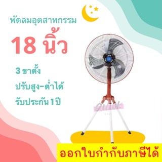 พัดลม 18 นิ้ว อุตสาหกรรม Industial Sitting Fan สีแดง