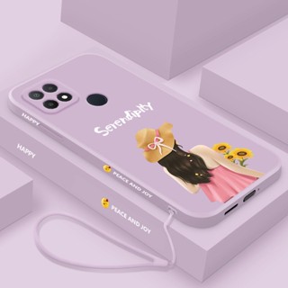 เคสโทรศัพท์มือถือ ซิลิโคน ขอบตรง ลายตัวอักษร พร้อมสายคล้อง สําหรับ Tecno spark 8 8p 8t 9 9pro 9T 10 10c 10pro