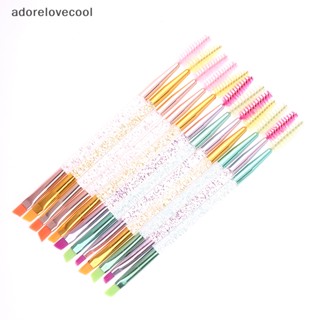Adth 2 In 1 แปรงเขียนคิ้ว แบบสองหัว แบบพกพา 12 ชิ้น