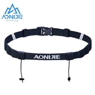 Aonijie E4076 กระเป๋าคาดเอว พร้อมห่วงเจล 6 ชิ้น สําหรับวิ่งมาราธอน วิ่ง แข่งรถ ทุกเพศ