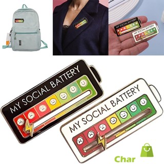 My Social เข็มกลัดเคลือบแข็ง รูปหุ่นยนต์สลับอารมณ์ ใช้แบตเตอรี่ เครื่องประดับ ของขวัญ