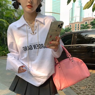 ใหม่ เสื้อยืดโปโล แขนยาว แบบบาง ลําลอง แฟชั่นฤดูใบไม้ร่วง
