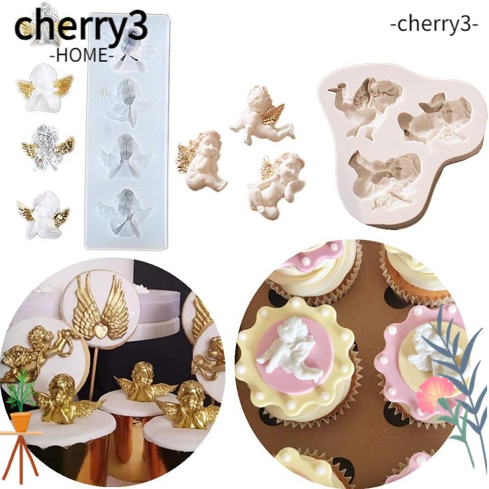 cherry3-แม่พิมพ์ซิลิโคน-รูปนางฟ้า-สีขาว-สําหรับทําคัพเค้ก-ฟองดองท์-2-ชิ้น