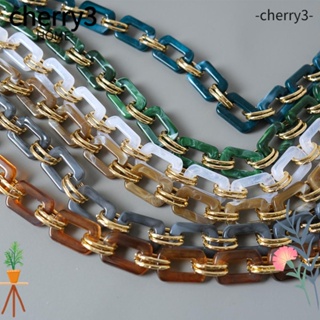 Cherry3 สายโซ่อะคริลิค สีทอง แบบเปลี่ยน สําหรับกระเป๋าสะพายไหล่ กระเป๋าถือ