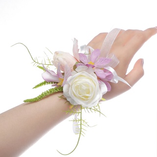 ใหม่ สายรัดข้อมือ ลายดอกไม้ ขนาดเล็ก แฮนด์เมด สําหรับเจ้าบ่าว งานแต่งงาน