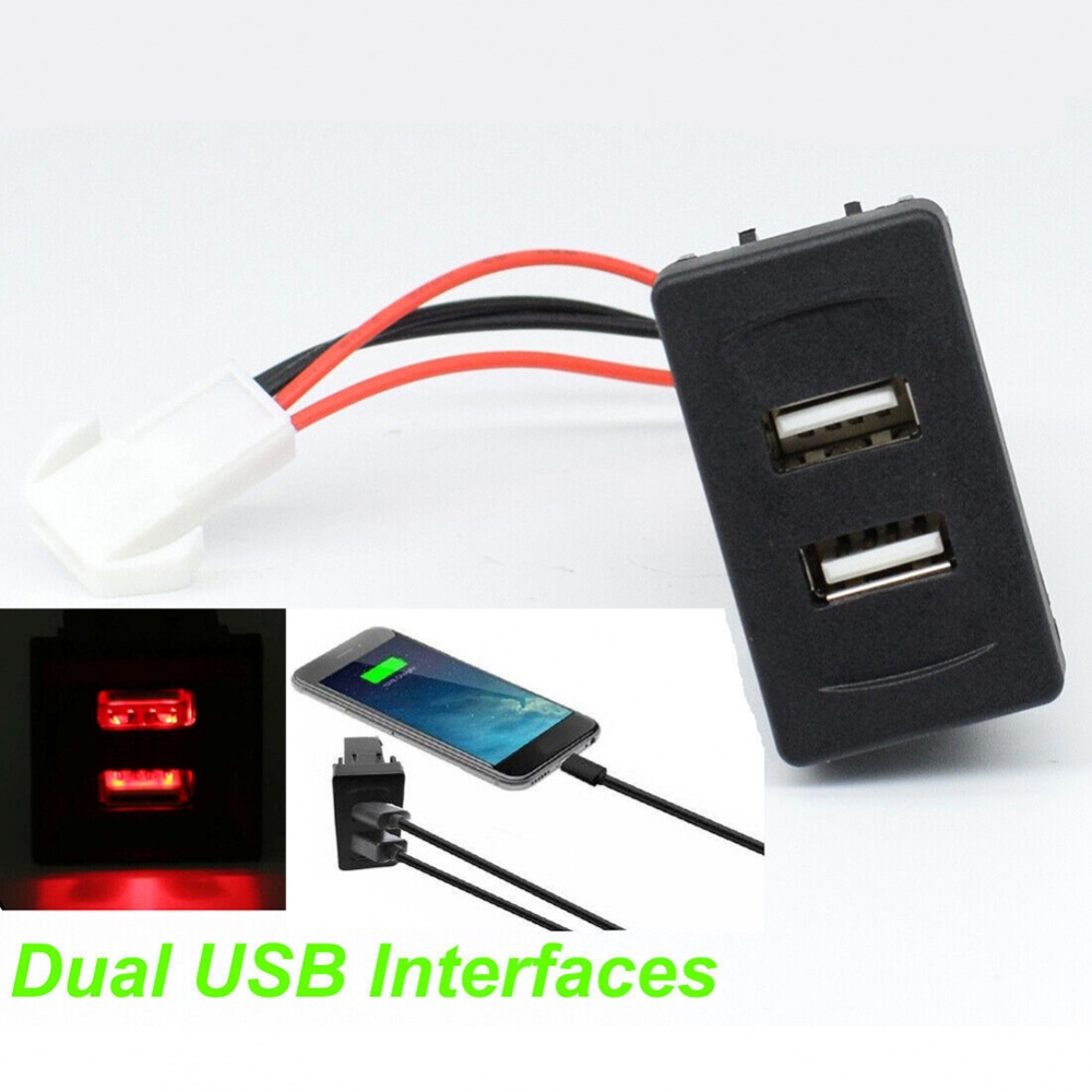 ใหม่-ของแท้-100-สายไฟ-2-1a-usb-พอร์ตคู่-สําหรับรถยนต์