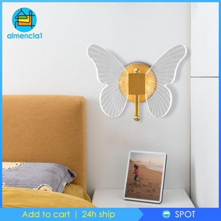 [Almencla1] โคมไฟติดผนัง รูปผีเสื้อ สไตล์โมเดิร์น สําหรับตกแต่งบ้าน ห้องนอน บันได ห้องนั่งเล่น