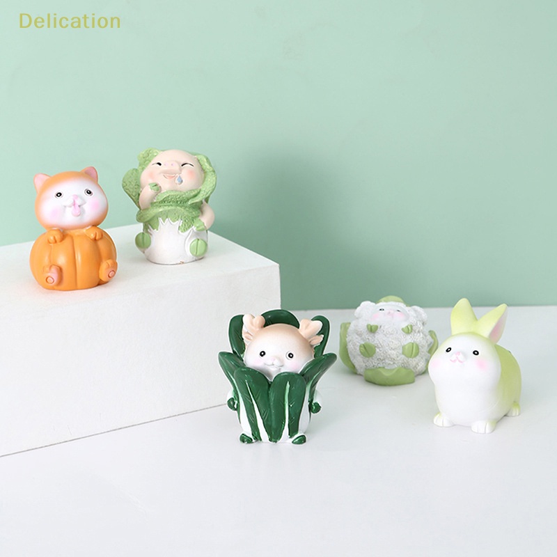 delication-โมเดลฟิกเกอร์-รูปฟักทอง-หัวไชเท้า-ผักกาดขาว-ลูกสุนัข-ลูกสุนัข-สําหรับตกแต่งโต๊ะ