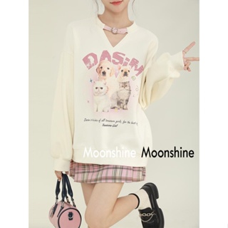 Moon เสื้อกันหนาว เสื้อคลุม ย้อนยุคในอเมริกา oversize 2023 NEW AG081409