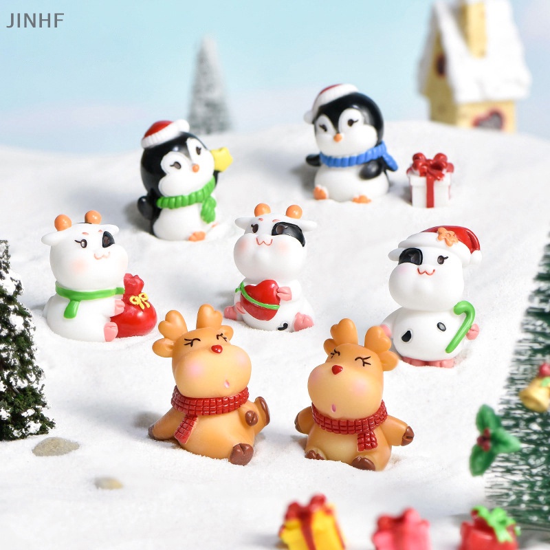bestbuyshop-รูปปั้นวัว-เพนกวิน-กวาง-คริสต์มาส-ขนาดเล็ก-สําหรับตกแต่งบ้าน