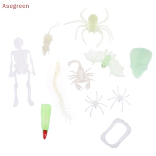 [Asegreen] ของเล่นฮาโลวีน โครงกระดูก ค้างคาว แมงป่อง ขนาดเล็ก เรืองแสง 1 ชุด