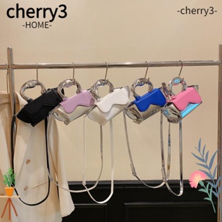 Cherry3 กระเป๋าสะพายไหล่ สะพายข้าง หนัง Pu กันน้ํา แต่งสายโซ่ ขนาดเล็ก สีตัดกัน แฟชั่นฤดูร้อน สําหรับสตรี