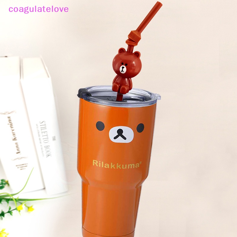 coagulatelove-หลอดดูดเครื่องดื่ม-พลาสติก-ลายการ์ตูนหมี-ใช้ซ้ําได้-เกรดอาหาร-ฤดูร้อน-สําหรับเด็ก-งานเลี้ยงวันเกิด-ขายดี
