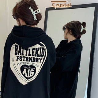 Crystal  เสื้อผ้าผู้ญิง แขนยาว เสื้อฮู้ด คลุมหญิง สไตล์เกาหลี แฟชั่น  สวยงาม ทันสมัย สไตล์เกาหลี สบาย A28J174 36Z230909