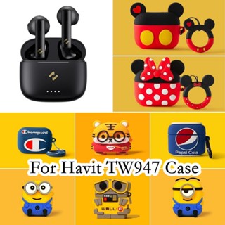 【ส่วนลด】เคสหูฟัง แบบนิ่ม ลายการ์ตูน สําหรับ Havit TW947 Havit TW947