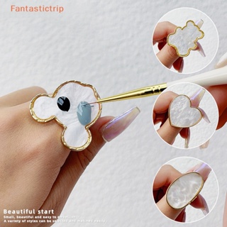 Fantastictrip 1 ชิ้น แหวนเรซิน จานสีเล็บ สําหรับผสมแฟชั่น หัวใจ เล็บ เครื่องมือ สําหรับทําเล็บ แฟชั่น