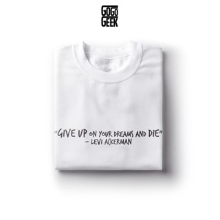 GoGoGEEK Attack on Titan: Give up on your dreams and Die Statement Minimalist Shirt_01