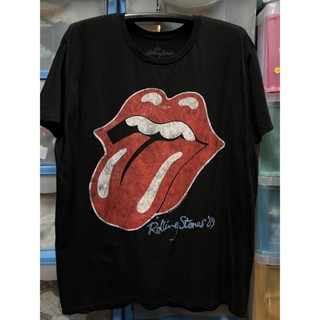 เสื้อยืดผ้าฝ้ายพิมพ์ลายขายดี เสื้อยืดวงRollingStoneลิขสิทธิ์แท้