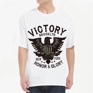 Street Wear Summer Youth Round Neck Pure Cotton Eagle Print Short-Sleeved T-Shirt Men Women Trend Personality Large_03