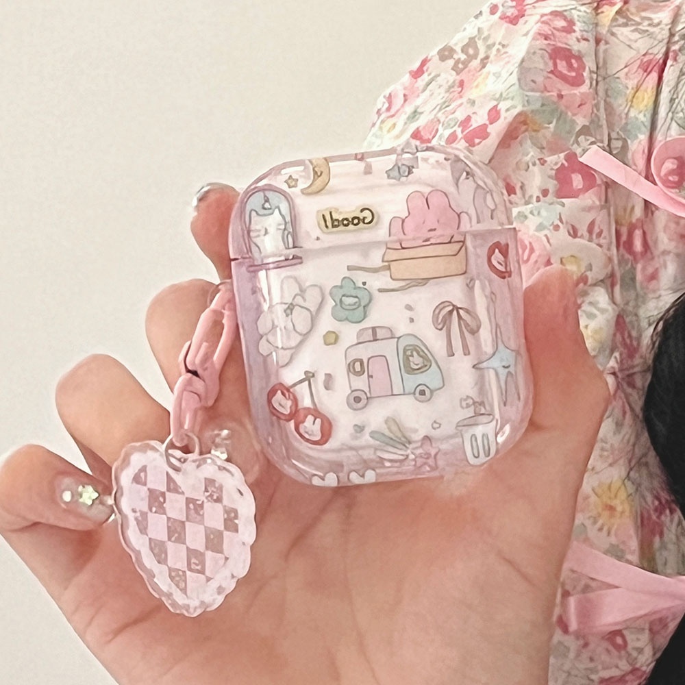 เคสหูฟัง-แบบนิ่ม-ลายดอกไม้-กระต่ายน่ารัก-สําหรับ-airpods-pro-2-3rd-generation-2