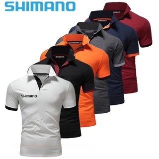 Shimano เสื้อยืดโปโล แขนสั้น ระบายอากาศ แบบแห้งเร็ว เหมาะกับใส่ตกปลากลางแจ้ง สําหรับผู้ชาย