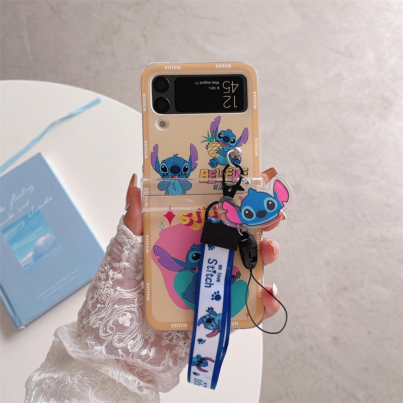 เคสโทรศัพท์มือถือ-pc-แบบแข็ง-ฝาพับ-ลายการ์ตูน-stitch-สําหรับ-samsung-galaxy-z-flip-3-z-flip-4-w23-zflip3-zflip4