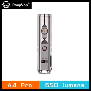 Rovyvon Aurora A4 Pro พวงกุญแจไฟฉาย ไทเทเนียม สว่างมาก 650 ลูเมน ชาร์จซ้ําได้ สําหรับเทศกาลกลางแจ้ง ในครัวเรือน
