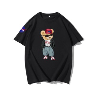 【hot sale】เสื้อยืดแขนสั้น ผ้าฝ้าย ทรงหลวม ลาย Nasa แฟชั่นฤดูร้อน สไตล์ญี่ปุ่น สําหรับผู้ชาย และผู้หญิง