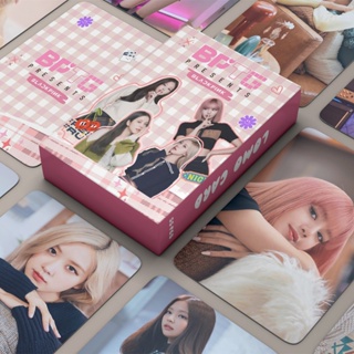 โปสการ์ดโลโม่ Black-Pink THE GAME JENNIE JISOO LISA ROSE สีดํา สีชมพู จํานวน 55 ชิ้น ต่อกล่อง