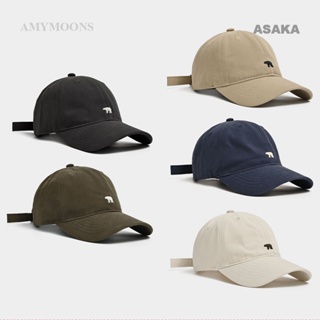 Asaka หมวกเบสบอล ปักลายหมีขั้วโลก เหมาะกับฤดูใบไม้ผลิ และฤดูร้อน สําหรับผู้หญิง และผู้ชาย