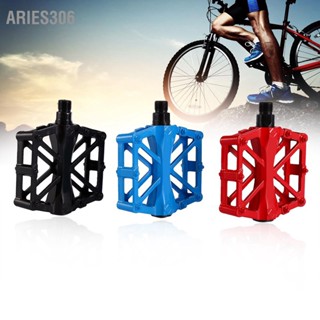 Aries306 3 สีสดใส 1 คู่เหยียบอลูมิเนียมทนทานป้องกันการลื่นไถลแบนแพลตฟอร์ม MTB จักรยานเหยียบ